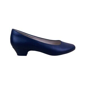 Dream Pairs Women’s Navy Faux Leather Low Heel Slip-On Pumps Size 7 - New